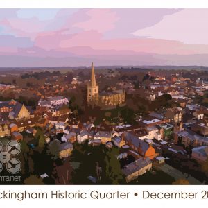 stylised image of Buckingham at dawn