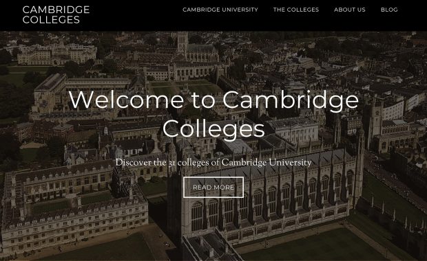 Cambridge Colleges website thumbnail