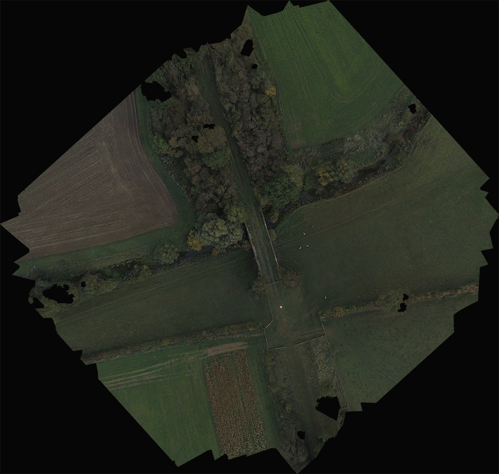 Scaled down, jpeg render of an orthomosaic tiff that we produce from multiple drone images