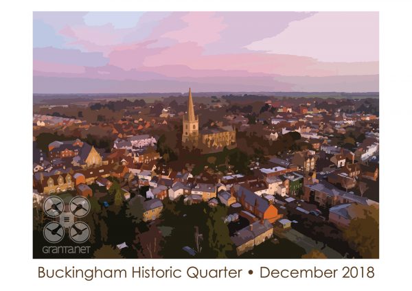 stylised image of Buckingham at dawn