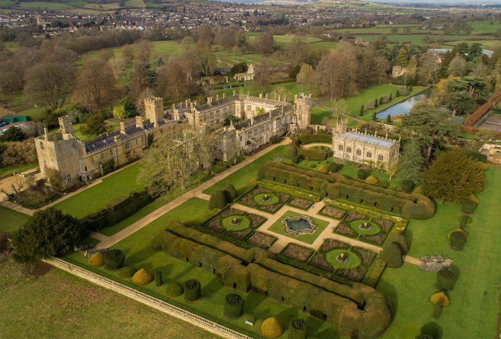 Sudeley Castle, shot from the air with a drone